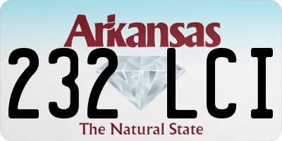 AR license plate 232LCI