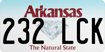 AR license plate 232LCK