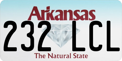 AR license plate 232LCL