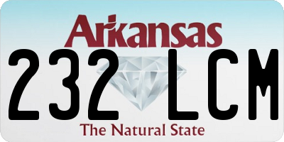 AR license plate 232LCM