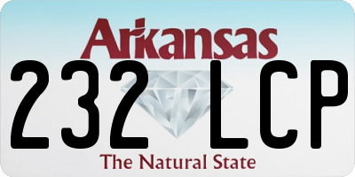 AR license plate 232LCP
