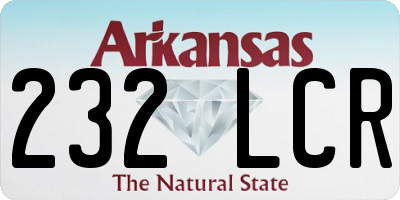 AR license plate 232LCR