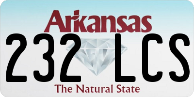 AR license plate 232LCS