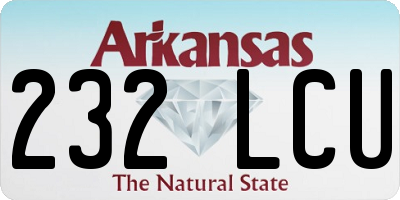 AR license plate 232LCU