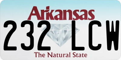 AR license plate 232LCW