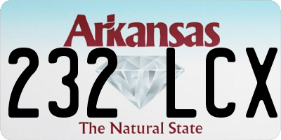 AR license plate 232LCX
