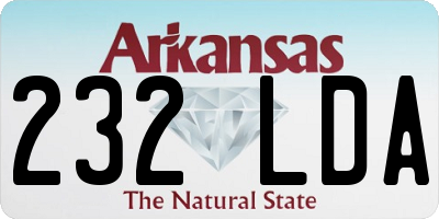 AR license plate 232LDA