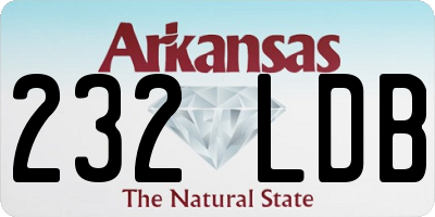 AR license plate 232LDB
