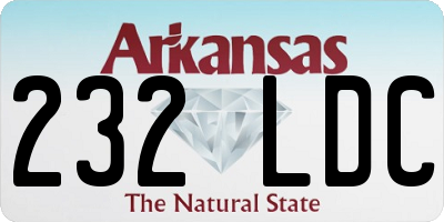 AR license plate 232LDC