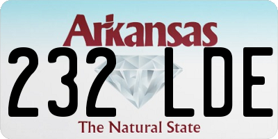 AR license plate 232LDE