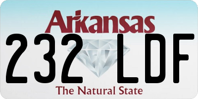 AR license plate 232LDF