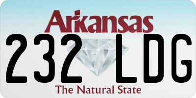 AR license plate 232LDG
