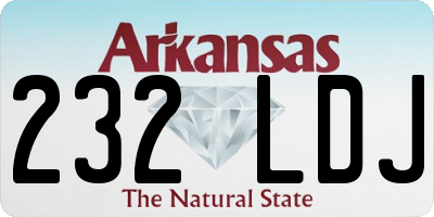 AR license plate 232LDJ