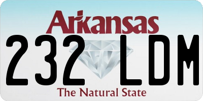 AR license plate 232LDM