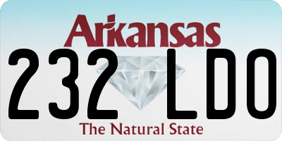 AR license plate 232LDO