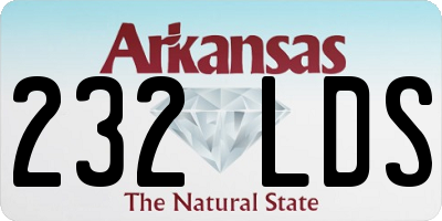 AR license plate 232LDS