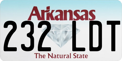 AR license plate 232LDT