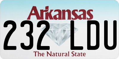AR license plate 232LDU