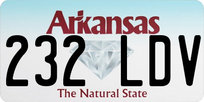 AR license plate 232LDV