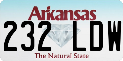 AR license plate 232LDW