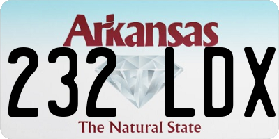 AR license plate 232LDX