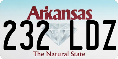 AR license plate 232LDZ