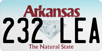 AR license plate 232LEA