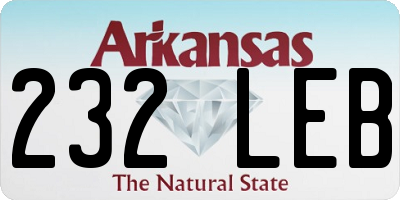 AR license plate 232LEB
