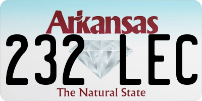 AR license plate 232LEC