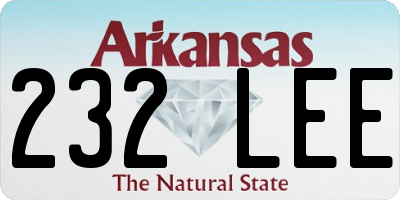 AR license plate 232LEE