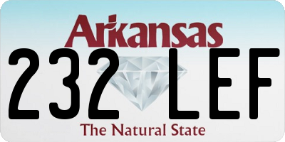 AR license plate 232LEF