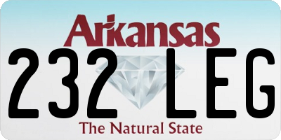 AR license plate 232LEG