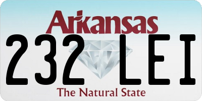 AR license plate 232LEI