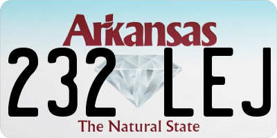 AR license plate 232LEJ