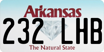 AR license plate 232LHB