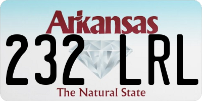 AR license plate 232LRL