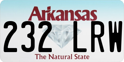 AR license plate 232LRW
