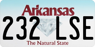 AR license plate 232LSE