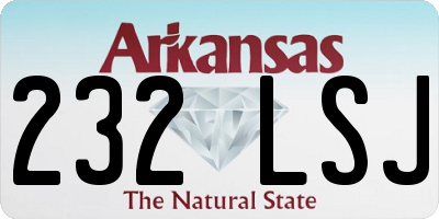 AR license plate 232LSJ