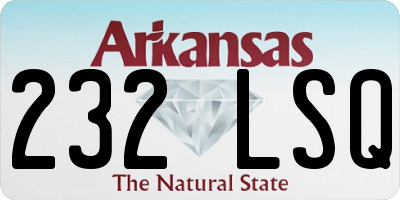 AR license plate 232LSQ