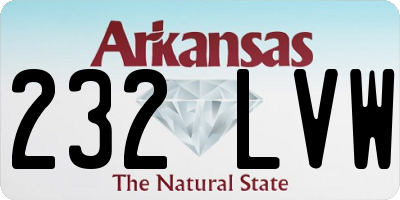 AR license plate 232LVW