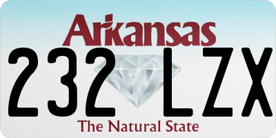 AR license plate 232LZX