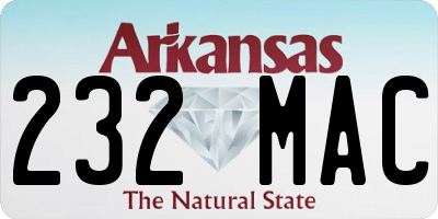 AR license plate 232MAC