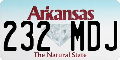 AR license plate 232MDJ