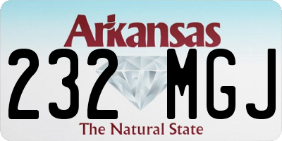 AR license plate 232MGJ