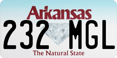 AR license plate 232MGL