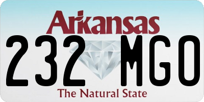 AR license plate 232MGO