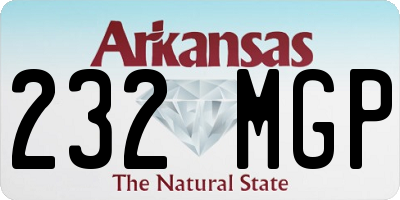 AR license plate 232MGP