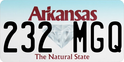 AR license plate 232MGQ