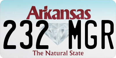 AR license plate 232MGR